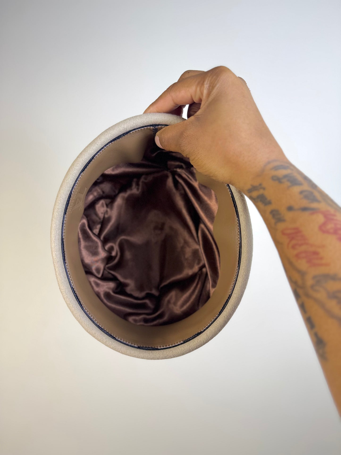 Tan Love Bowler Beanie