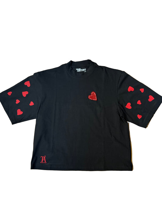 Red Love Hearted Tee