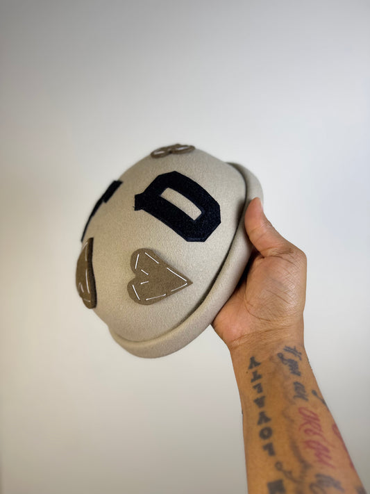 Tan Love Bowler Beanie