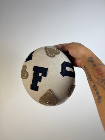 Tan Love Bowler Beanie